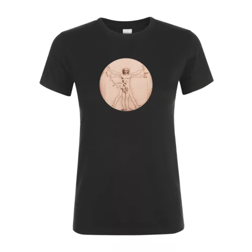 Leonardo: Vitruvius tanulmány Női Póló