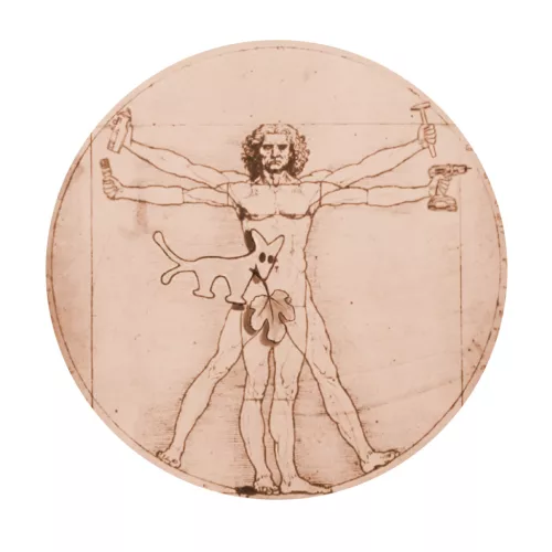 Leonardo: Vitruvius tanulmány Női Póló